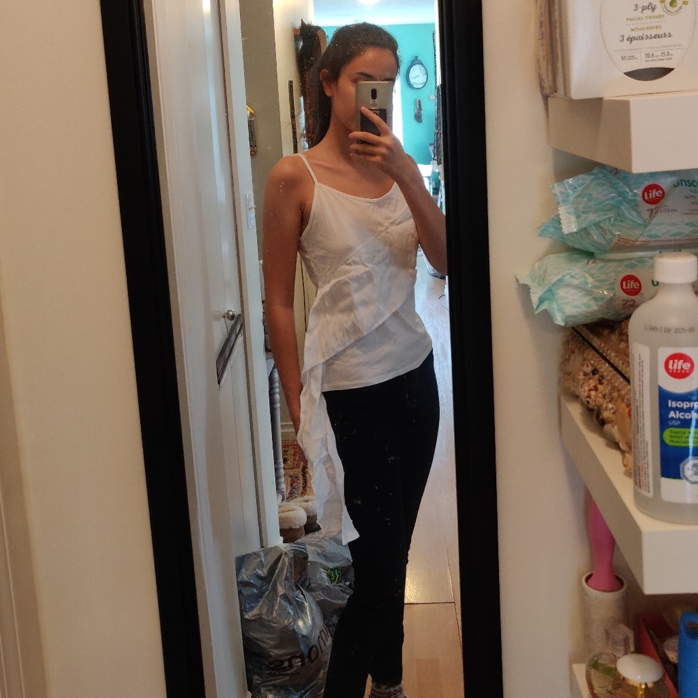 Unique White Tank Top - Picture 1 of 7